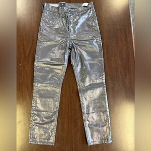 Gap Metallic Silver/Gun Metal Pants